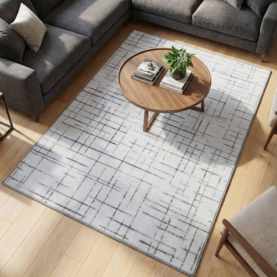 Muddy Mat Muddy Carpet Strata Washable Area Rugs for Living Room, Bedroom & Dining Room – Modern Soft Low Pile Non Slip Carpet – Pet Friendly Waterproof Foldable Rugs for Home