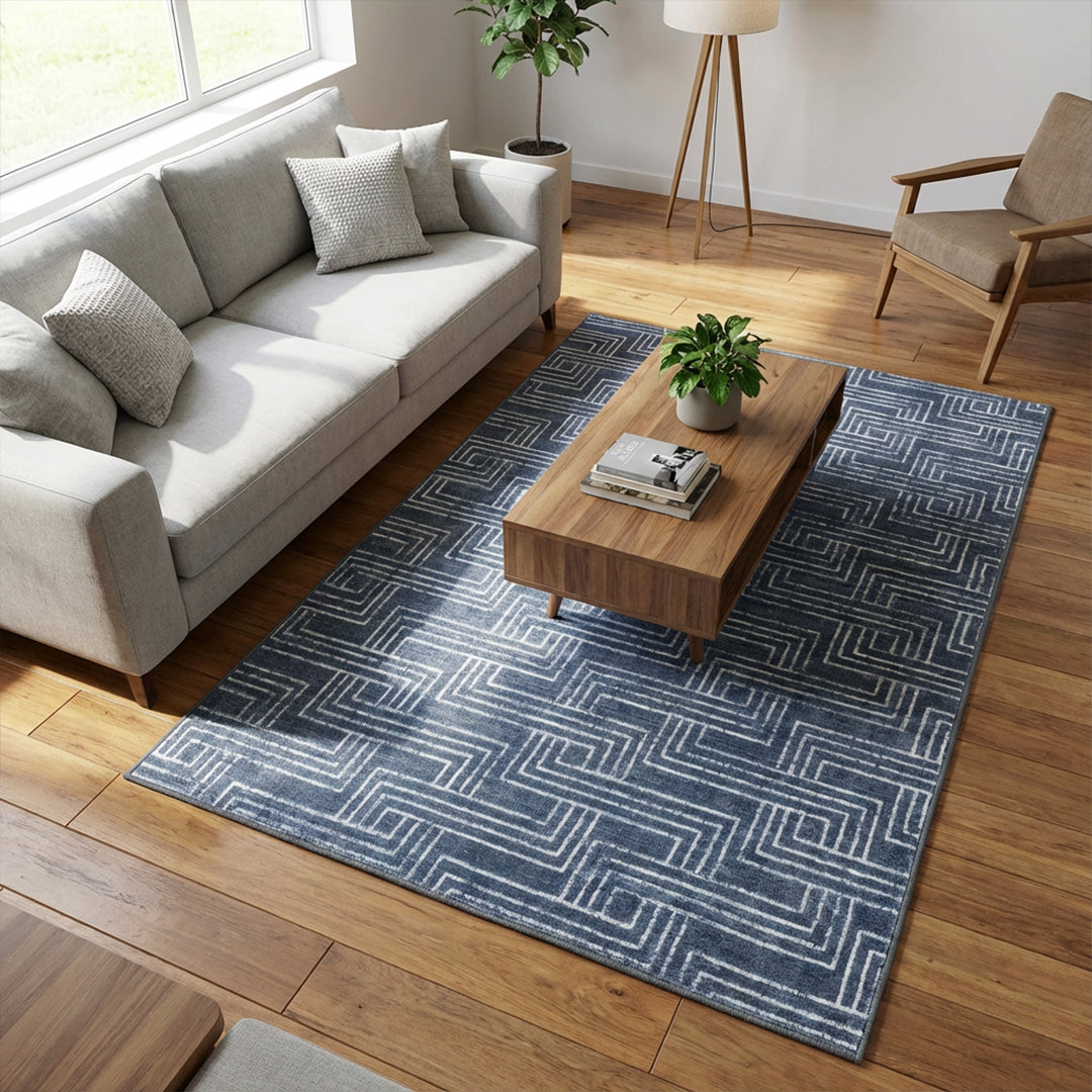 Muddy Mat Muddy Carpet Cipher Washable Area Rugs for Living Room, Bedroom & Dining Room – Modern Soft Low Pile Non Slip Carpet – Pet Friendly Waterproof Foldable Rugs for Home