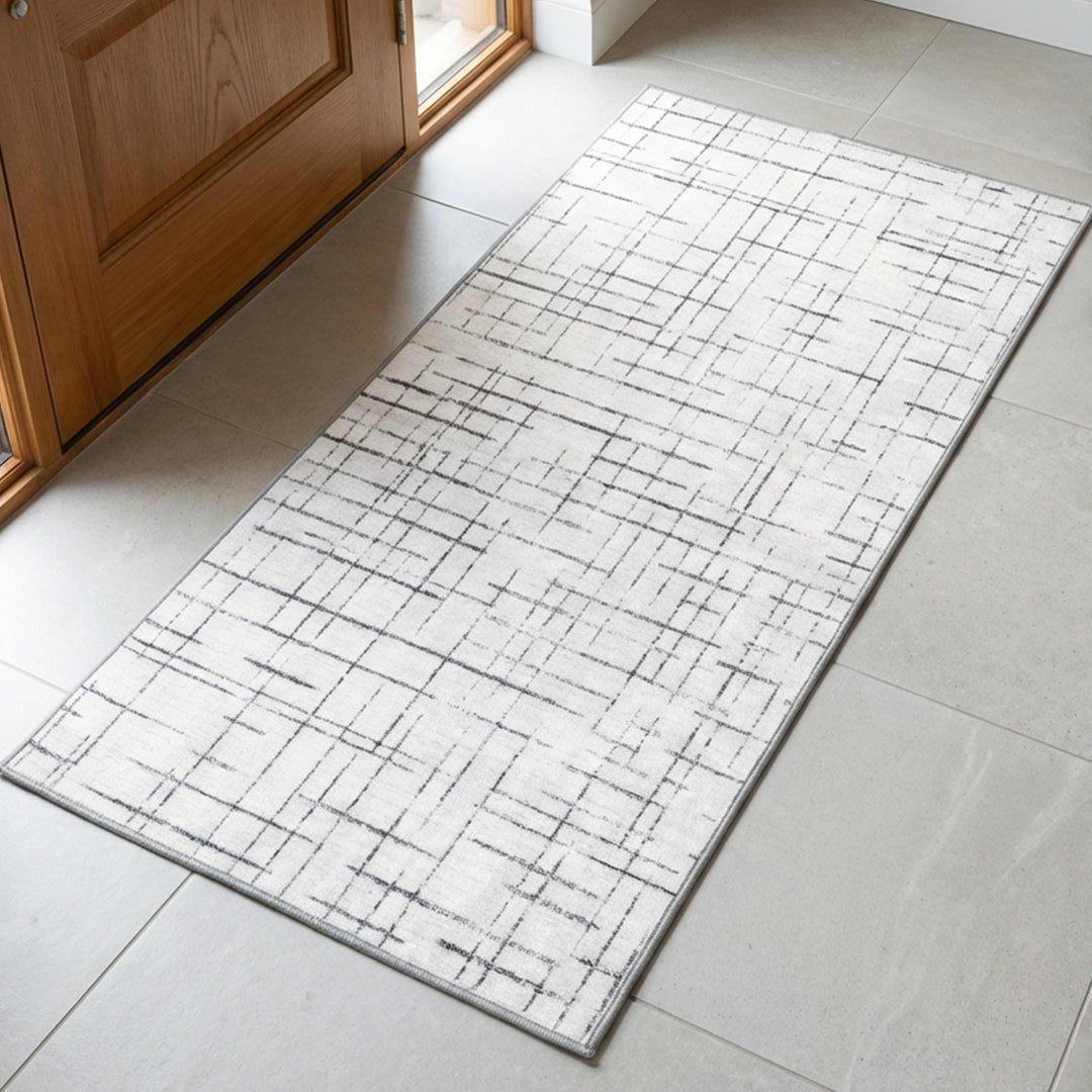 Muddy Mat Muddy Carpet Strata Washable Area Rugs for Living Room, Bedroom & Dining Room – Modern Soft Low Pile Non Slip Carpet – Pet Friendly Waterproof Foldable Rugs for Home