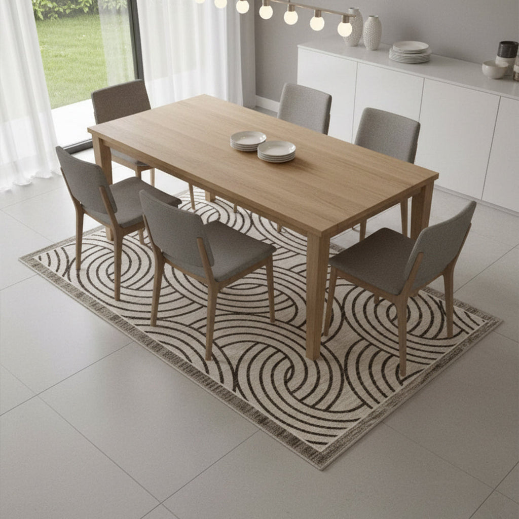 Muddy Mat Muddy Carpet Orbit Washable Area Rugs for Living Room, Bedroom & Dining Room – Modern Soft Low Pile Non Slip Carpet – Pet Friendly Waterproof Foldable Rugs for Home