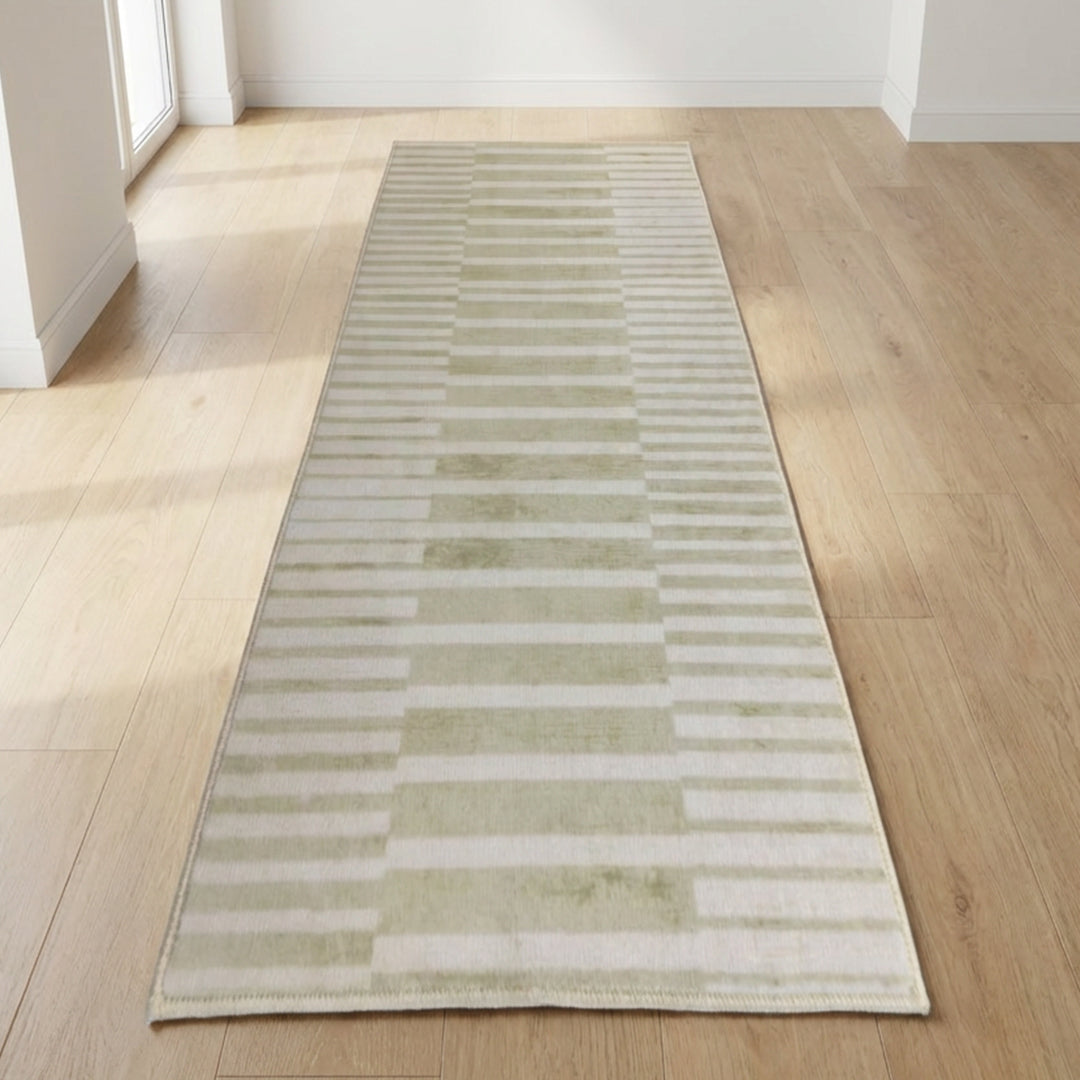 Muddy Mat Muddy Carpet Creamline Washable Area Rugs for Living Room, Bedroom & Dining Room – Modern Soft Low Pile Non Slip Carpet – Pet Friendly Waterproof Foldable Rugs for Home