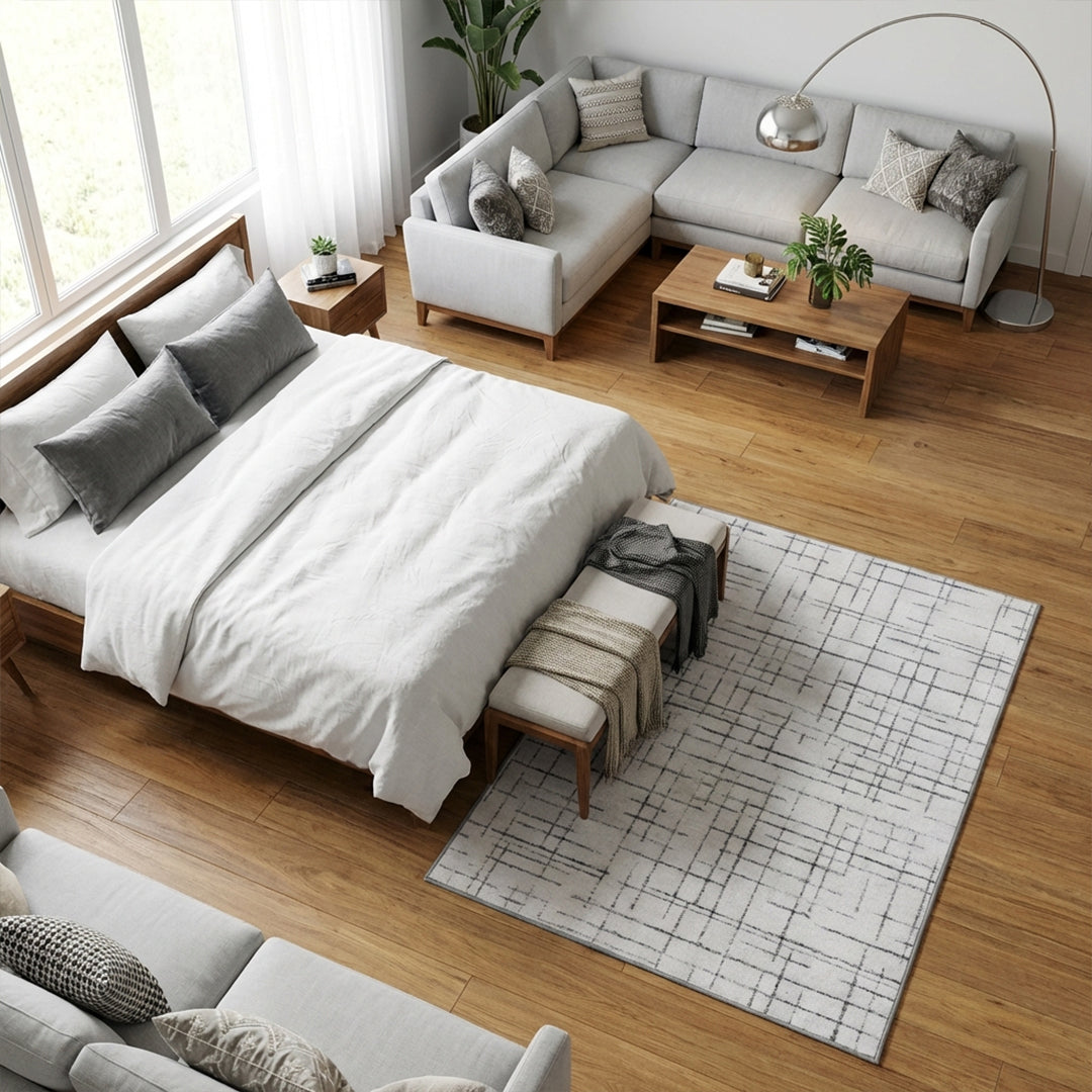 Muddy Mat Muddy Carpet Strata Washable Area Rugs for Living Room, Bedroom & Dining Room – Modern Soft Low Pile Non Slip Carpet – Pet Friendly Waterproof Foldable Rugs for Home