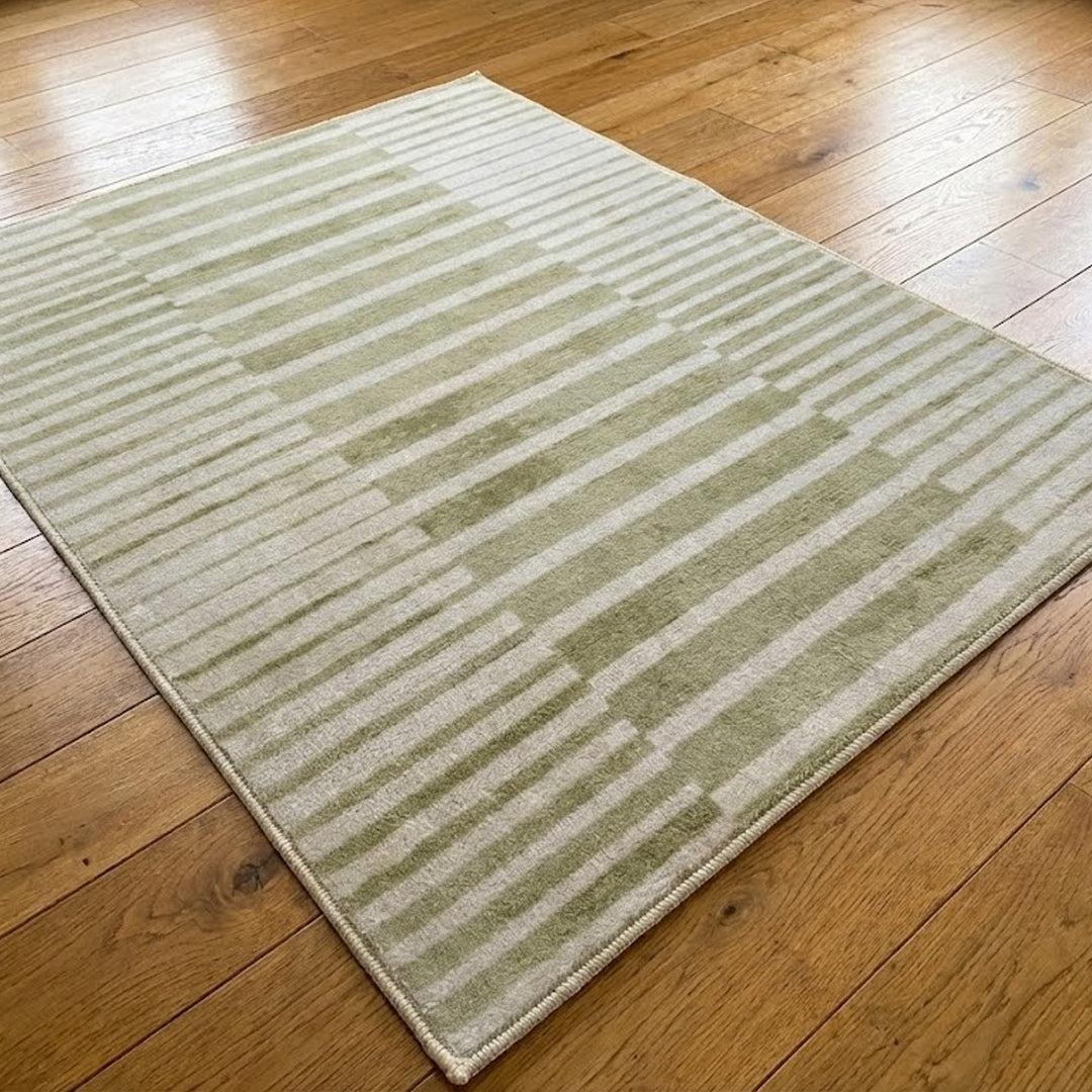 Muddy Mat Muddy Carpet Creamline Washable Area Rugs for Living Room, Bedroom & Dining Room – Modern Soft Low Pile Non Slip Carpet – Pet Friendly Waterproof Foldable Rugs for Home