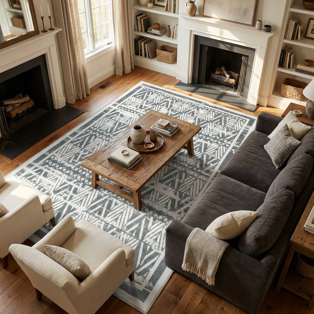 Muddy Mat Muddy Carpet Zenith Washable Area Rugs for Living Room, Bedroom & Dining Room – Modern Soft Low Pile Non Slip Carpet – Pet Friendly Waterproof Foldable Rugs for Home