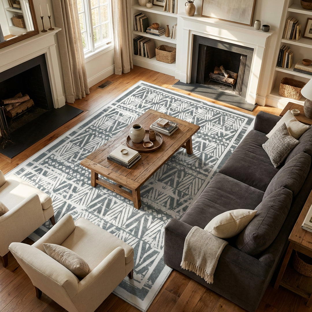Muddy Mat Muddy Carpet Zenith Washable Area Rugs for Living Room, Bedroom & Dining Room – Modern Soft Low Pile Non Slip Carpet – Pet Friendly Waterproof Foldable Rugs for Home