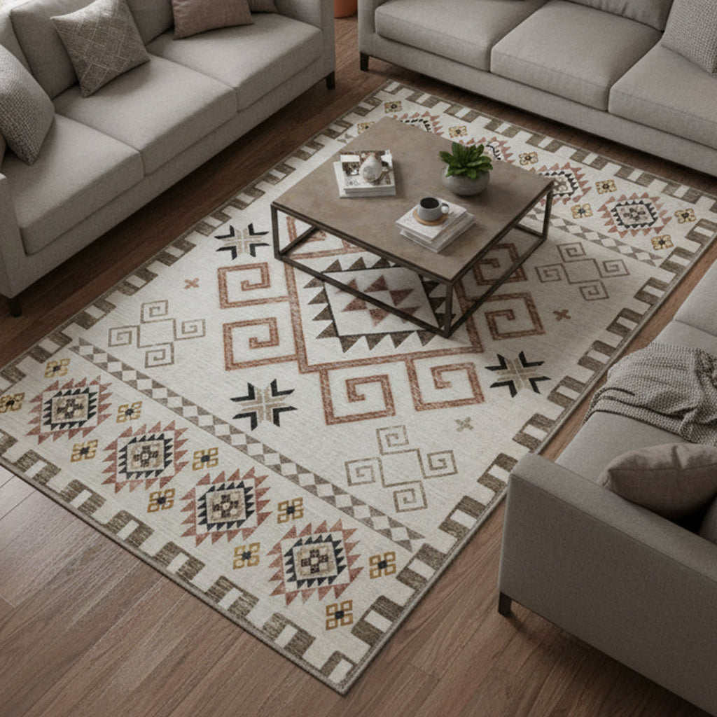 Muddy Mat Muddy Carpet Sedona Washable Area Rugs for Living Room, Bedroom & Dining Room – Modern Soft Low Pile Non Slip Carpet – Pet Friendly Waterproof Foldable Rugs for Home
