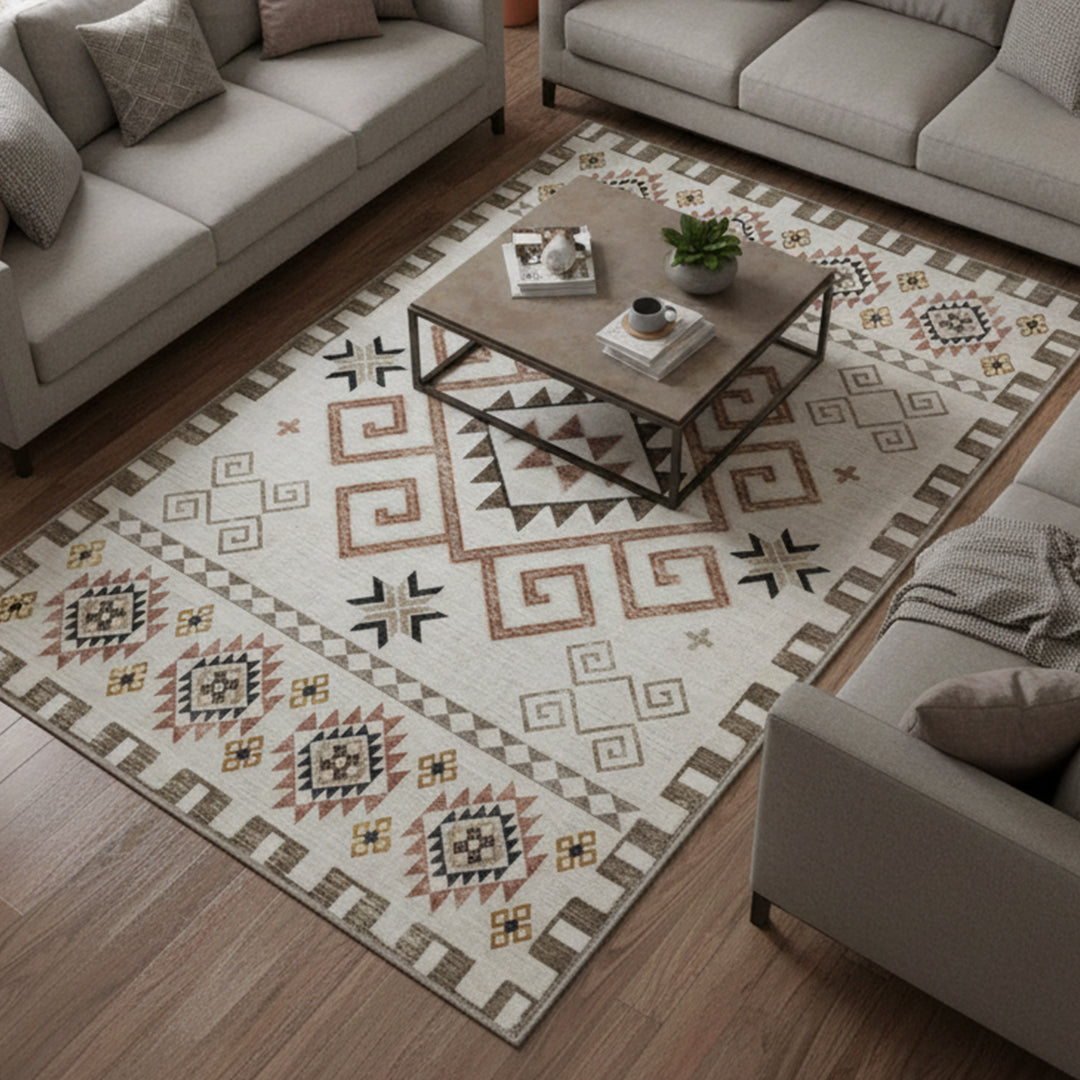 Muddy Mat Muddy Carpet Sedona Washable Area Rugs for Living Room, Bedroom & Dining Room – Modern Soft Low Pile Non Slip Carpet – Pet Friendly Waterproof Foldable Rugs for Home