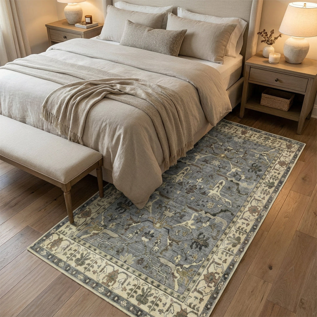 Muddy Mat Muddy Carpet Duskfall Washable Area Rugs for Living Room, Bedroom & Dining Room – Modern Soft Low Pile Non Slip Carpet – Pet Friendly Waterproof Foldable Rugs for Home