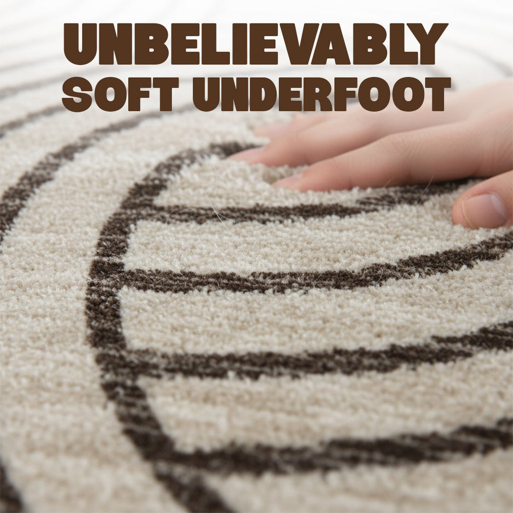 Muddy Mat Muddy Carpet Orbit Washable Area Rugs for Living Room, Bedroom & Dining Room – Modern Soft Low Pile Non Slip Carpet – Pet Friendly Waterproof Foldable Rugs for Home