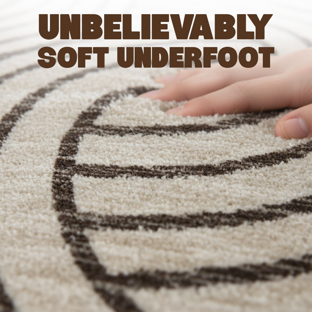 Muddy Mat Muddy Carpet Orbit Washable Area Rugs for Living Room, Bedroom & Dining Room – Modern Soft Low Pile Non Slip Carpet – Pet Friendly Waterproof Foldable Rugs for Home