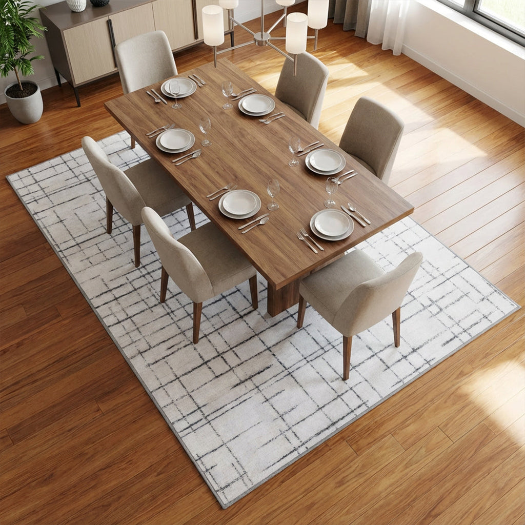 Muddy Mat Muddy Carpet Strata Washable Area Rugs for Living Room, Bedroom & Dining Room – Modern Soft Low Pile Non Slip Carpet – Pet Friendly Waterproof Foldable Rugs for Home