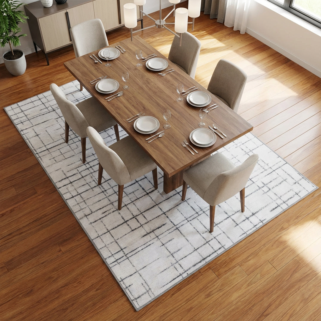Muddy Mat Muddy Carpet Strata Washable Area Rugs for Living Room, Bedroom & Dining Room – Modern Soft Low Pile Non Slip Carpet – Pet Friendly Waterproof Foldable Rugs for Home