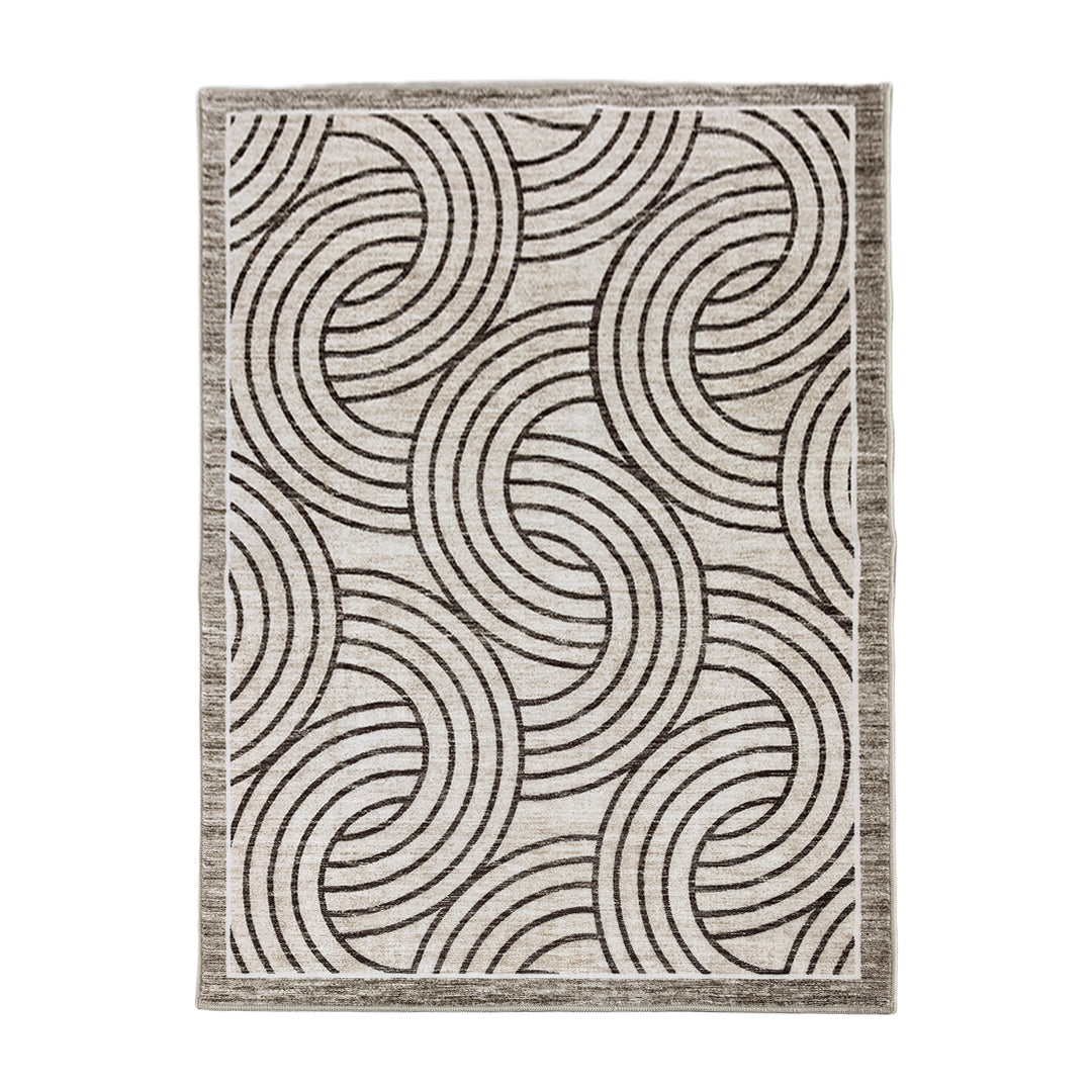 Muddy Mat Muddy Carpet Orbit Washable Area Rugs for Living Room, Bedroom & Dining Room – Modern Soft Low Pile Non Slip Carpet – Pet Friendly Waterproof Foldable Rugs for Home