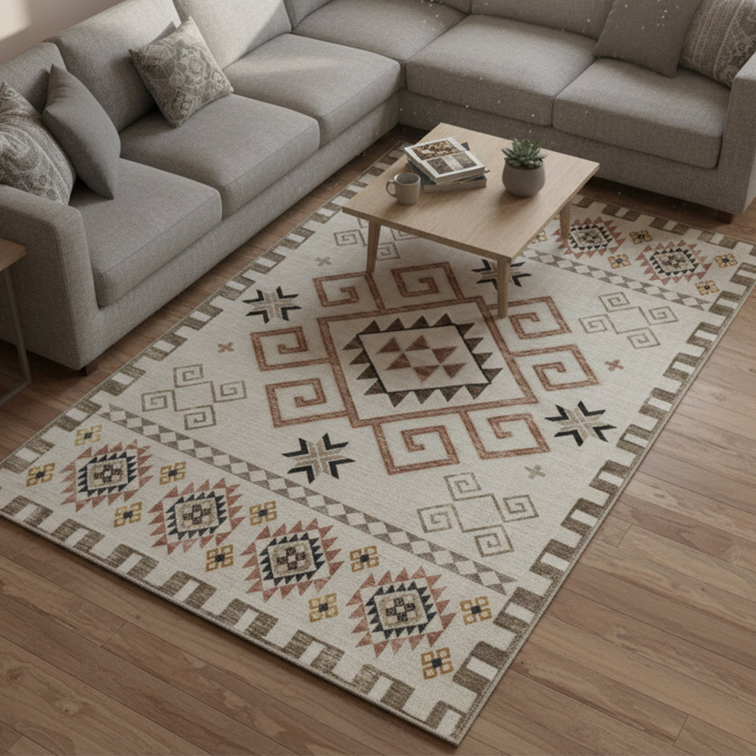 Muddy Mat Muddy Carpet Sedona Washable Area Rugs for Living Room, Bedroom & Dining Room – Modern Soft Low Pile Non Slip Carpet – Pet Friendly Waterproof Foldable Rugs for Home