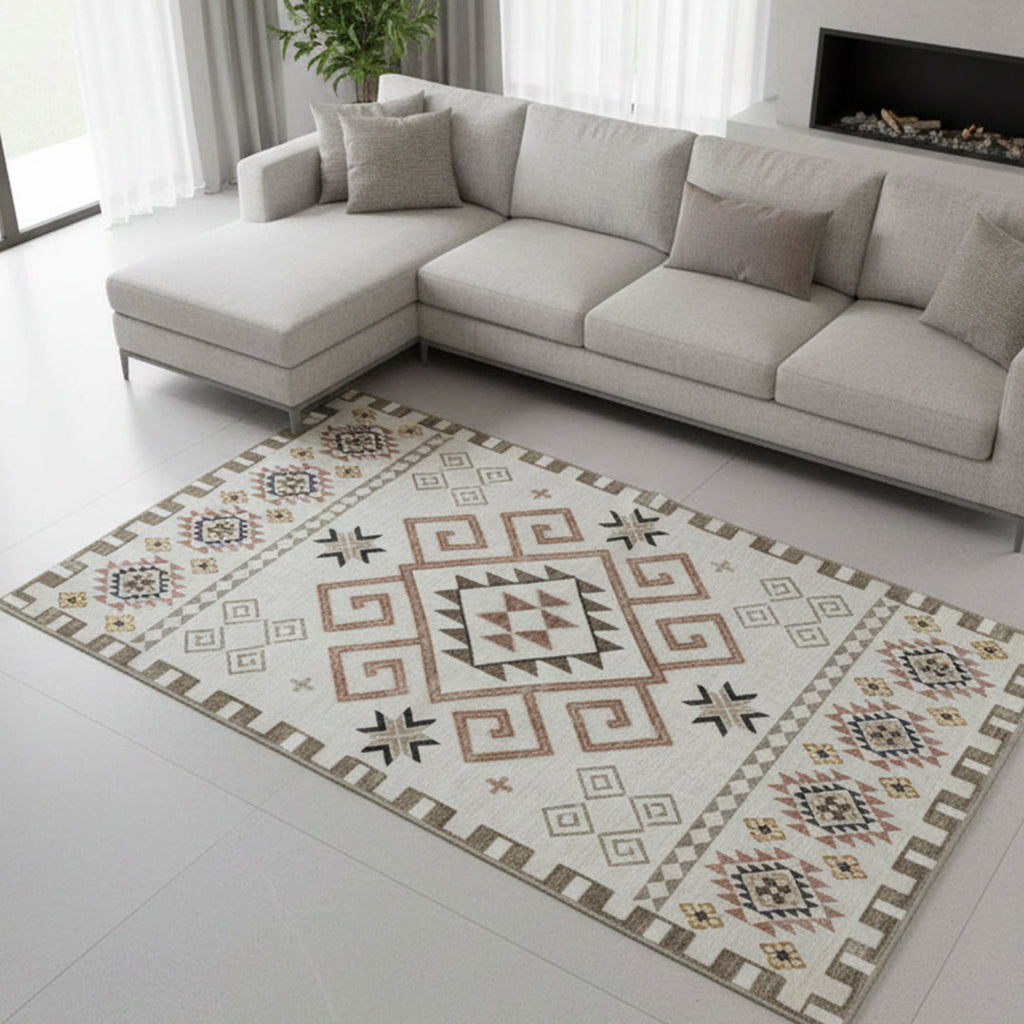 Muddy Mat Muddy Carpet Sedona Washable Area Rugs for Living Room, Bedroom & Dining Room – Modern Soft Low Pile Non Slip Carpet – Pet Friendly Waterproof Foldable Rugs for Home