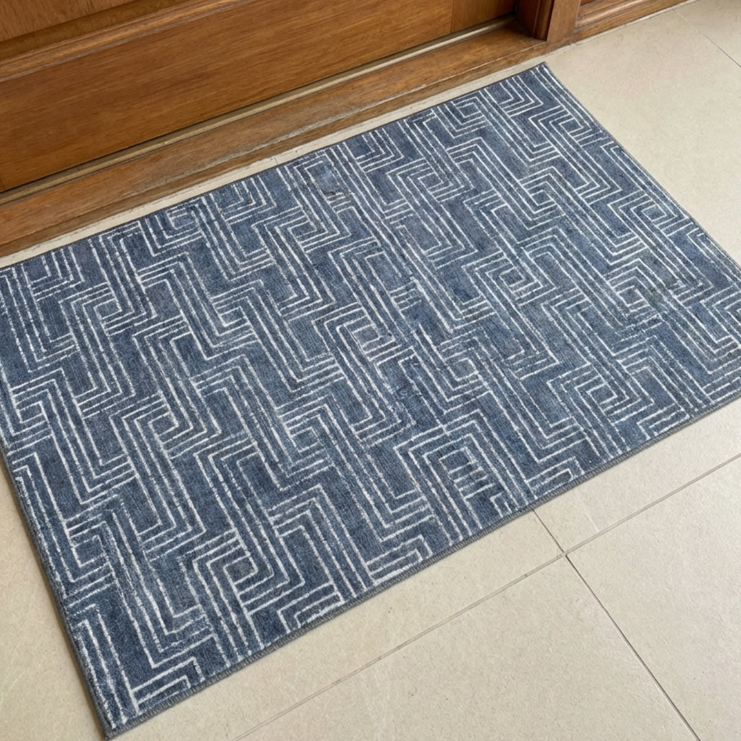 Muddy Mat Muddy Carpet Cipher Washable Area Rugs for Living Room, Bedroom & Dining Room – Modern Soft Low Pile Non Slip Carpet – Pet Friendly Waterproof Foldable Rugs for Home