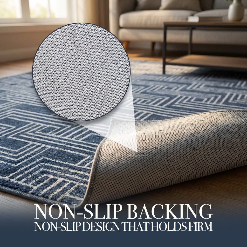 Muddy Mat Muddy Carpet Cipher Washable Area Rugs for Living Room, Bedroom & Dining Room – Modern Soft Low Pile Non Slip Carpet – Pet Friendly Waterproof Foldable Rugs for Home