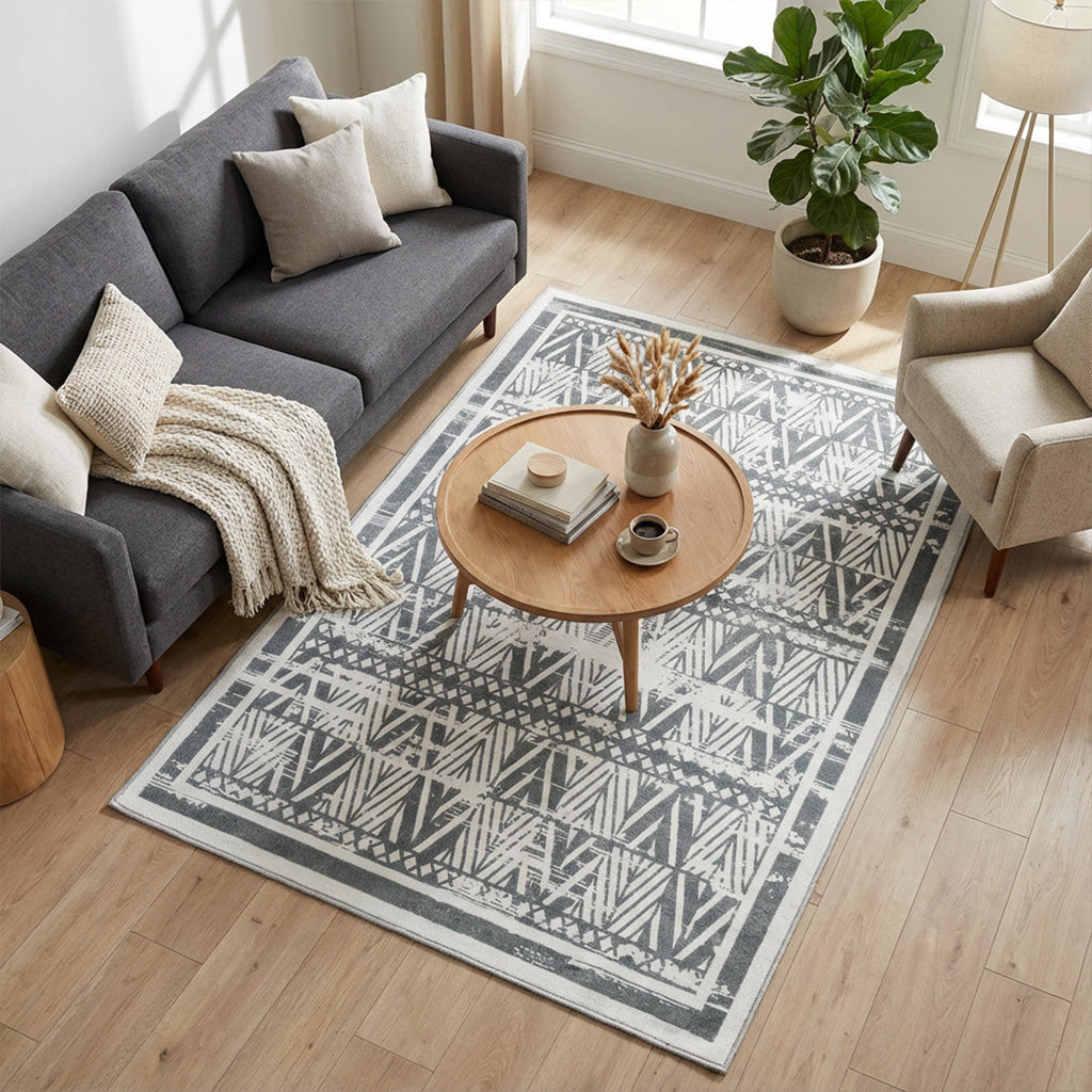 Muddy Mat Muddy Carpet Zenith Washable Area Rugs for Living Room, Bedroom & Dining Room – Modern Soft Low Pile Non Slip Carpet – Pet Friendly Waterproof Foldable Rugs for Home