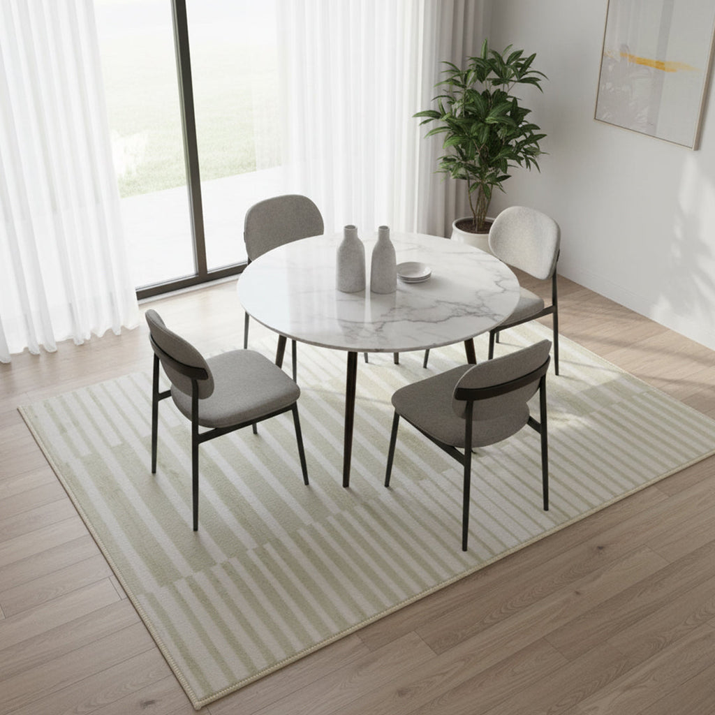Muddy Mat Muddy Carpet Creamline Washable Area Rugs for Living Room, Bedroom & Dining Room – Modern Soft Low Pile Non Slip Carpet – Pet Friendly Waterproof Foldable Rugs for Home