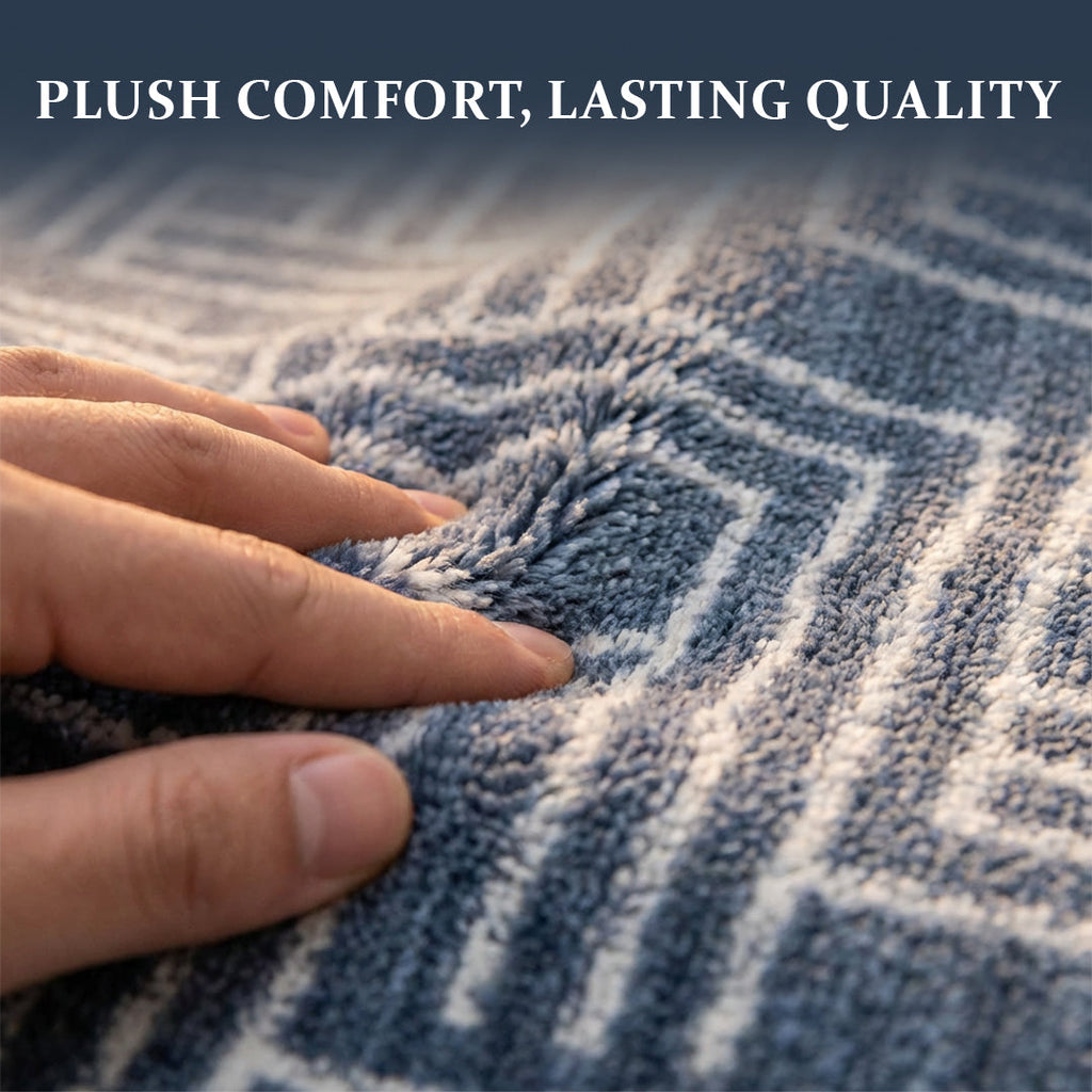 Muddy Mat Muddy Carpet Cipher Washable Area Rugs for Living Room, Bedroom & Dining Room – Modern Soft Low Pile Non Slip Carpet – Pet Friendly Waterproof Foldable Rugs for Home