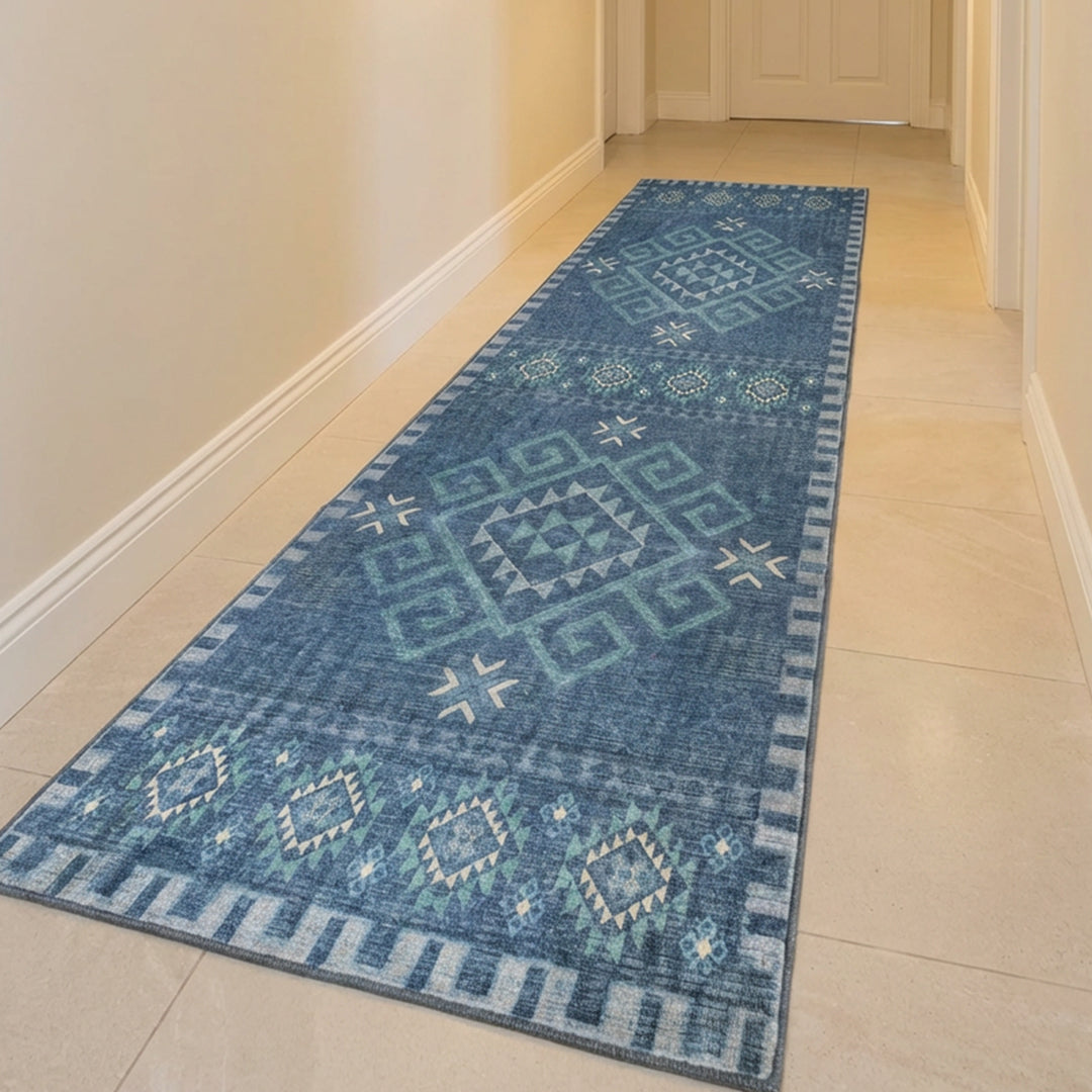 Muddy Mat Muddy Carpet Mesa Washable Area Rugs for Living Room, Bedroom & Dining Room – Modern Soft Low Pile Non Slip Carpet – Pet Friendly Waterproof Foldable Rugs for Home