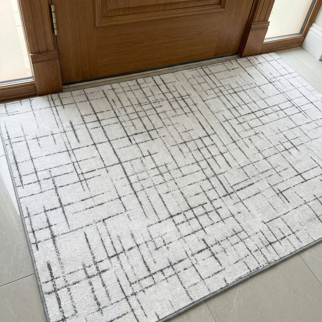 Muddy Mat Muddy Carpet Strata Washable Area Rugs for Living Room, Bedroom & Dining Room – Modern Soft Low Pile Non Slip Carpet – Pet Friendly Waterproof Foldable Rugs for Home