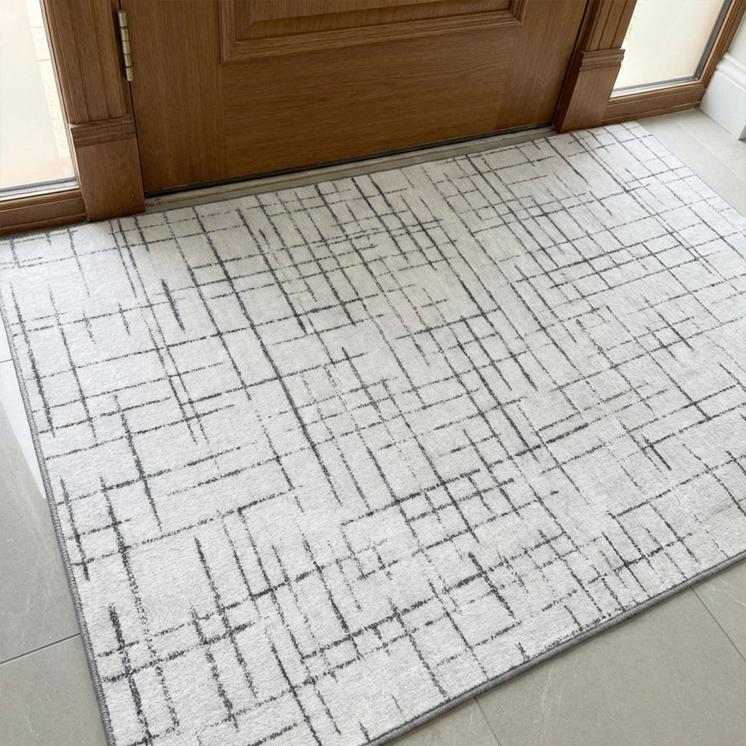 Muddy Mat Muddy Carpet Strata Washable Area Rugs for Living Room, Bedroom & Dining Room – Modern Soft Low Pile Non Slip Carpet – Pet Friendly Waterproof Foldable Rugs for Home