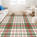 Muddy Mat Muddy Carpet Plaid Washable Area Rugs for Living Room, Bedroom & Dining Room – Modern Soft Low Pile Non Slip Carpet – Pet Friendly Waterproof Foldable Rugs for Home
