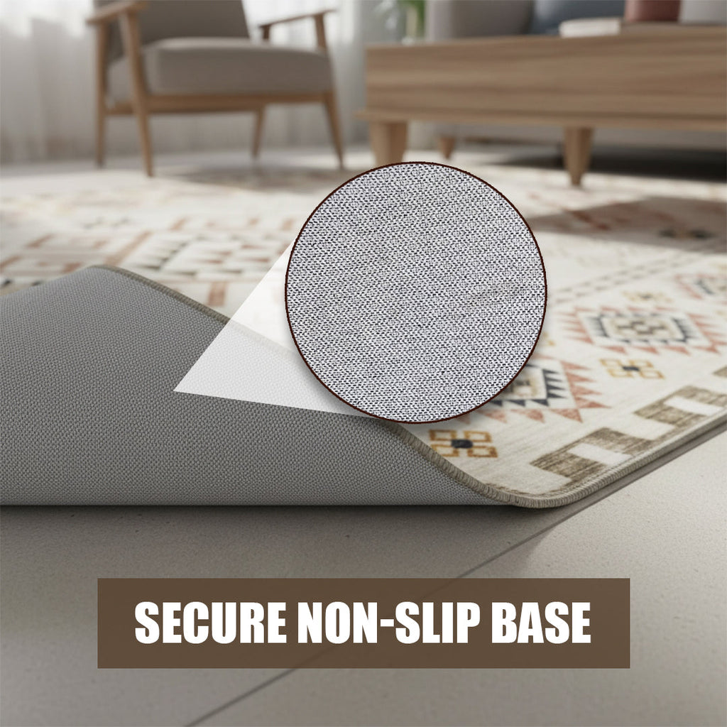 Muddy Mat Muddy Carpet Sedona Washable Area Rugs for Living Room, Bedroom & Dining Room – Modern Soft Low Pile Non Slip Carpet – Pet Friendly Waterproof Foldable Rugs for Home