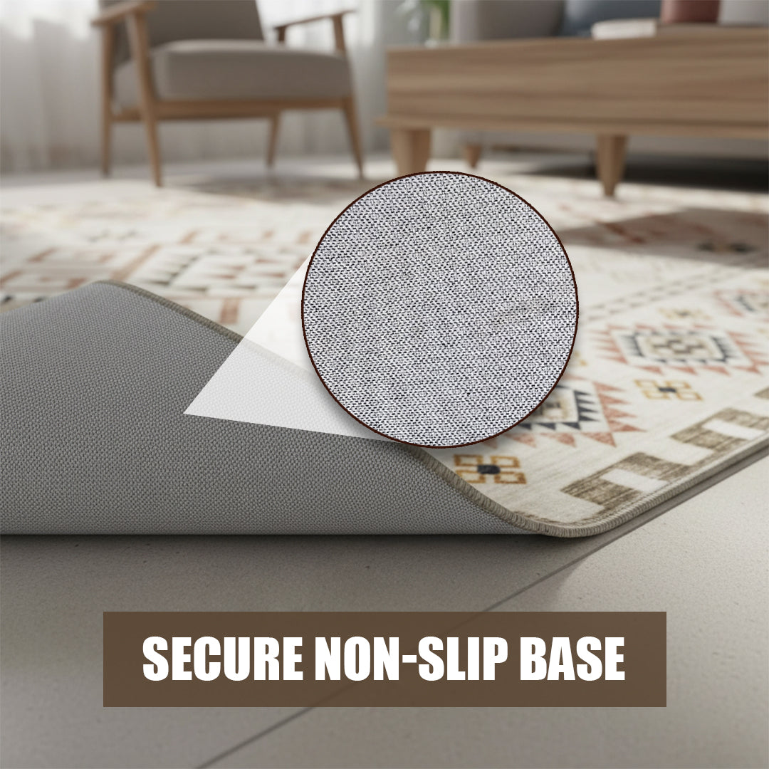 Muddy Mat Muddy Carpet Sedona Washable Area Rugs for Living Room, Bedroom & Dining Room – Modern Soft Low Pile Non Slip Carpet – Pet Friendly Waterproof Foldable Rugs for Home
