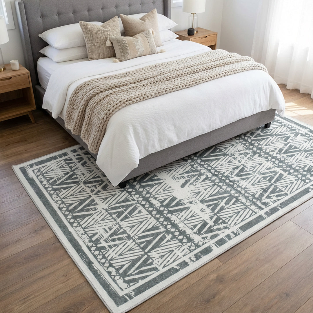 Muddy Mat Muddy Carpet Zenith Washable Area Rugs for Living Room, Bedroom & Dining Room – Modern Soft Low Pile Non Slip Carpet – Pet Friendly Waterproof Foldable Rugs for Home