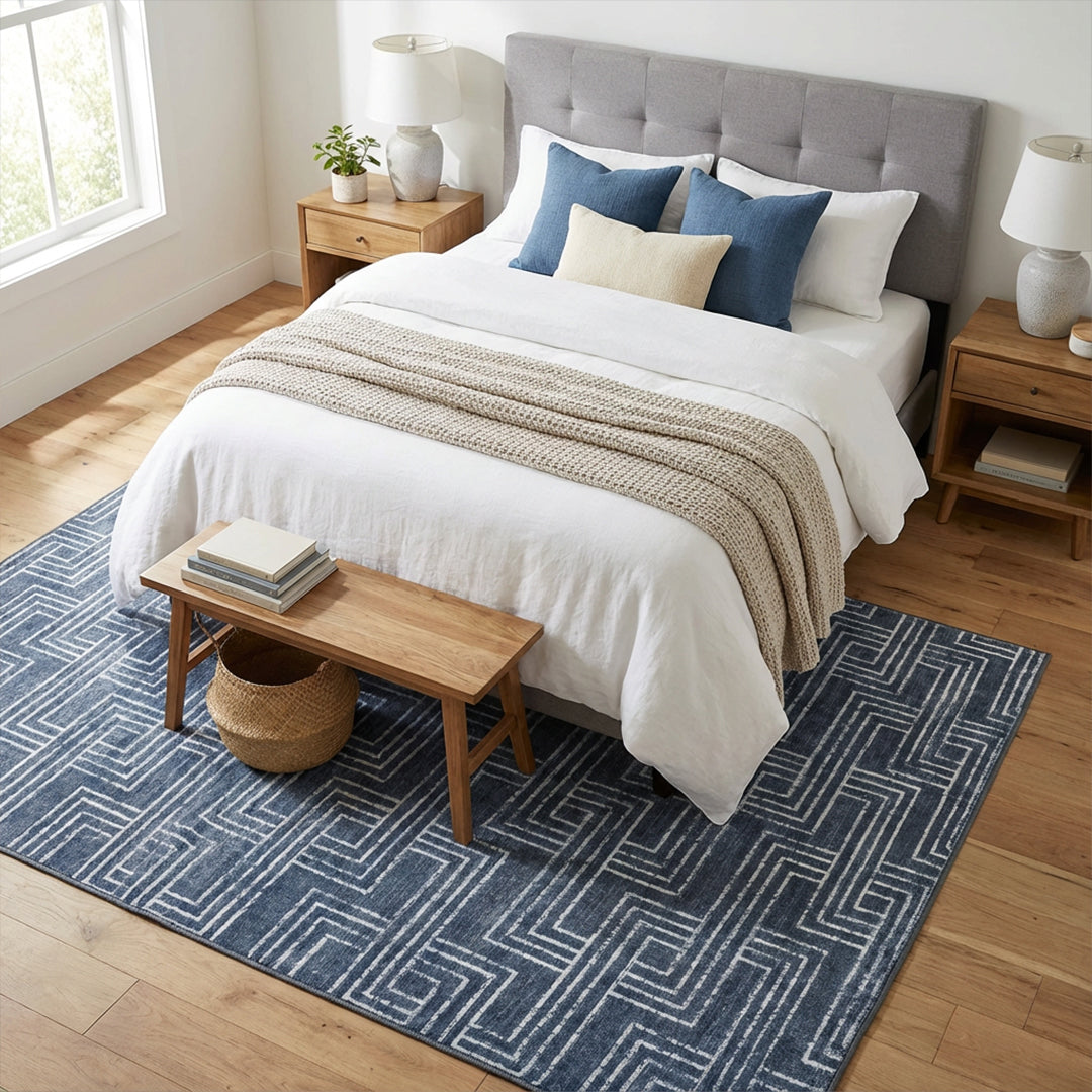 Muddy Mat Muddy Carpet Cipher Washable Area Rugs for Living Room, Bedroom & Dining Room – Modern Soft Low Pile Non Slip Carpet – Pet Friendly Waterproof Foldable Rugs for Home