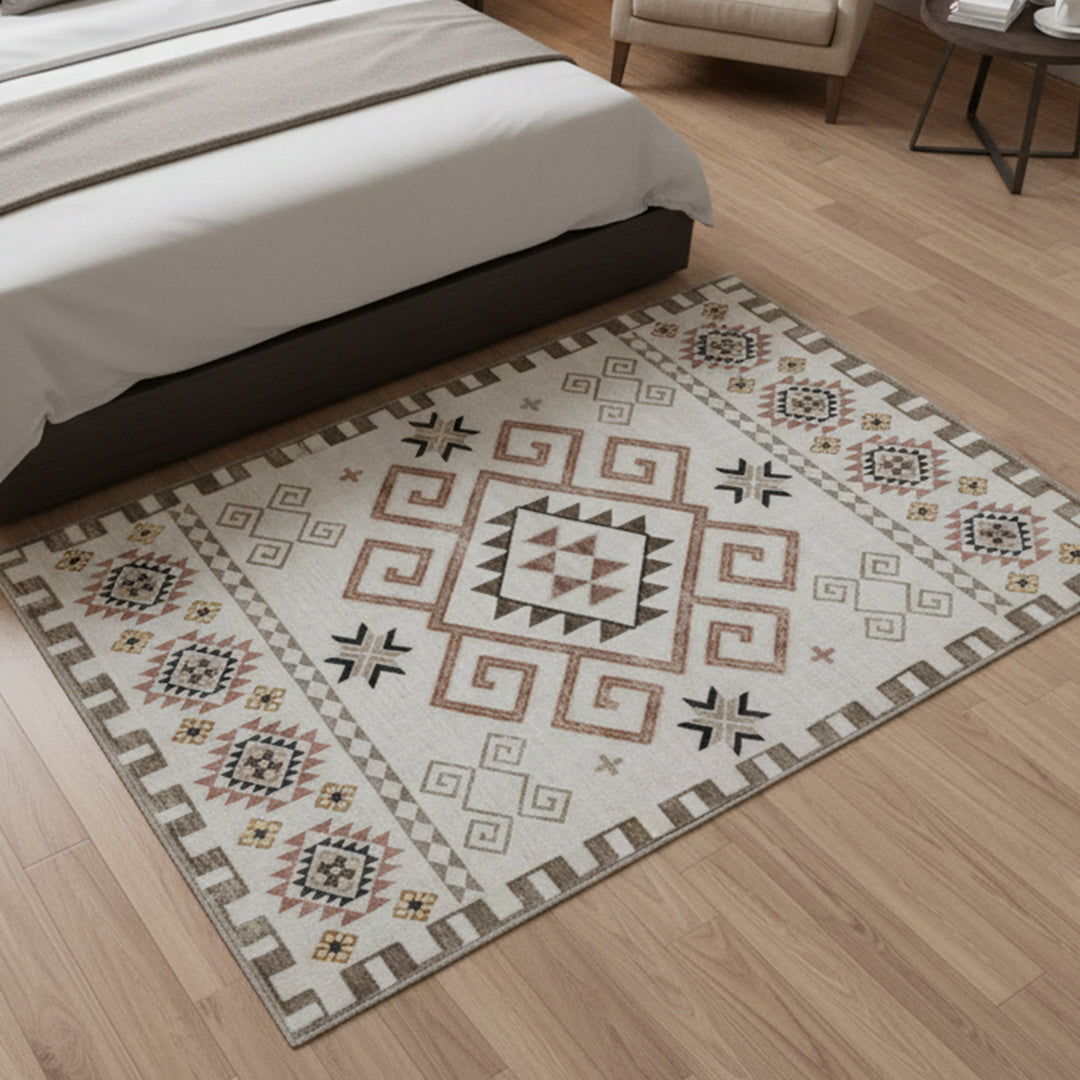 Muddy Mat Muddy Carpet Sedona Washable Area Rugs for Living Room, Bedroom & Dining Room – Modern Soft Low Pile Non Slip Carpet – Pet Friendly Waterproof Foldable Rugs for Home