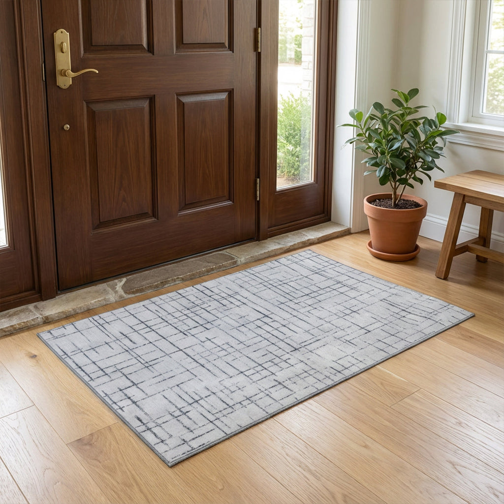 Muddy Mat Muddy Carpet Strata Washable Area Rugs for Living Room, Bedroom & Dining Room – Modern Soft Low Pile Non Slip Carpet – Pet Friendly Waterproof Foldable Rugs for Home