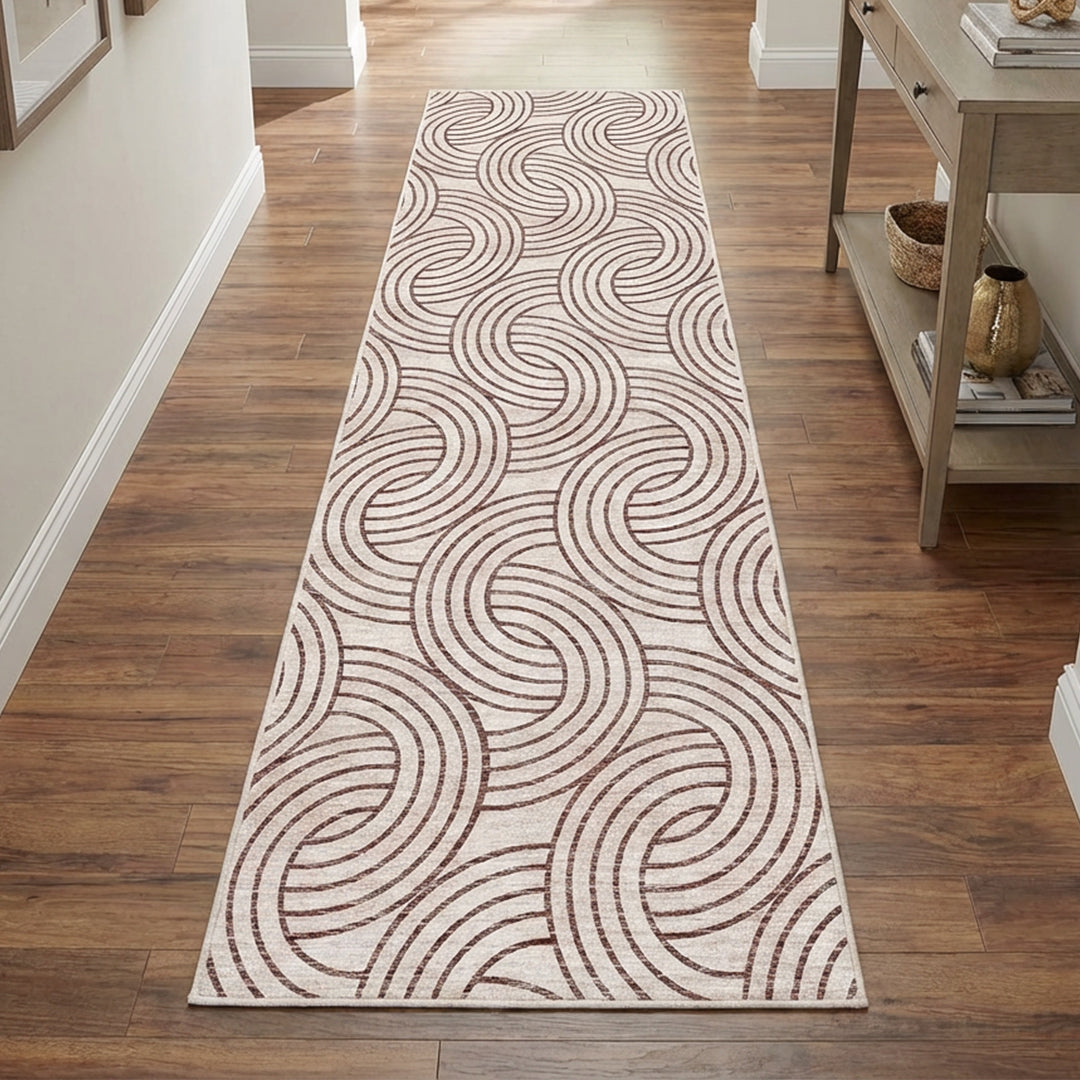 Muddy Mat Muddy Carpet Orbit Washable Area Rugs for Living Room, Bedroom & Dining Room – Modern Soft Low Pile Non Slip Carpet – Pet Friendly Waterproof Foldable Rugs for Home