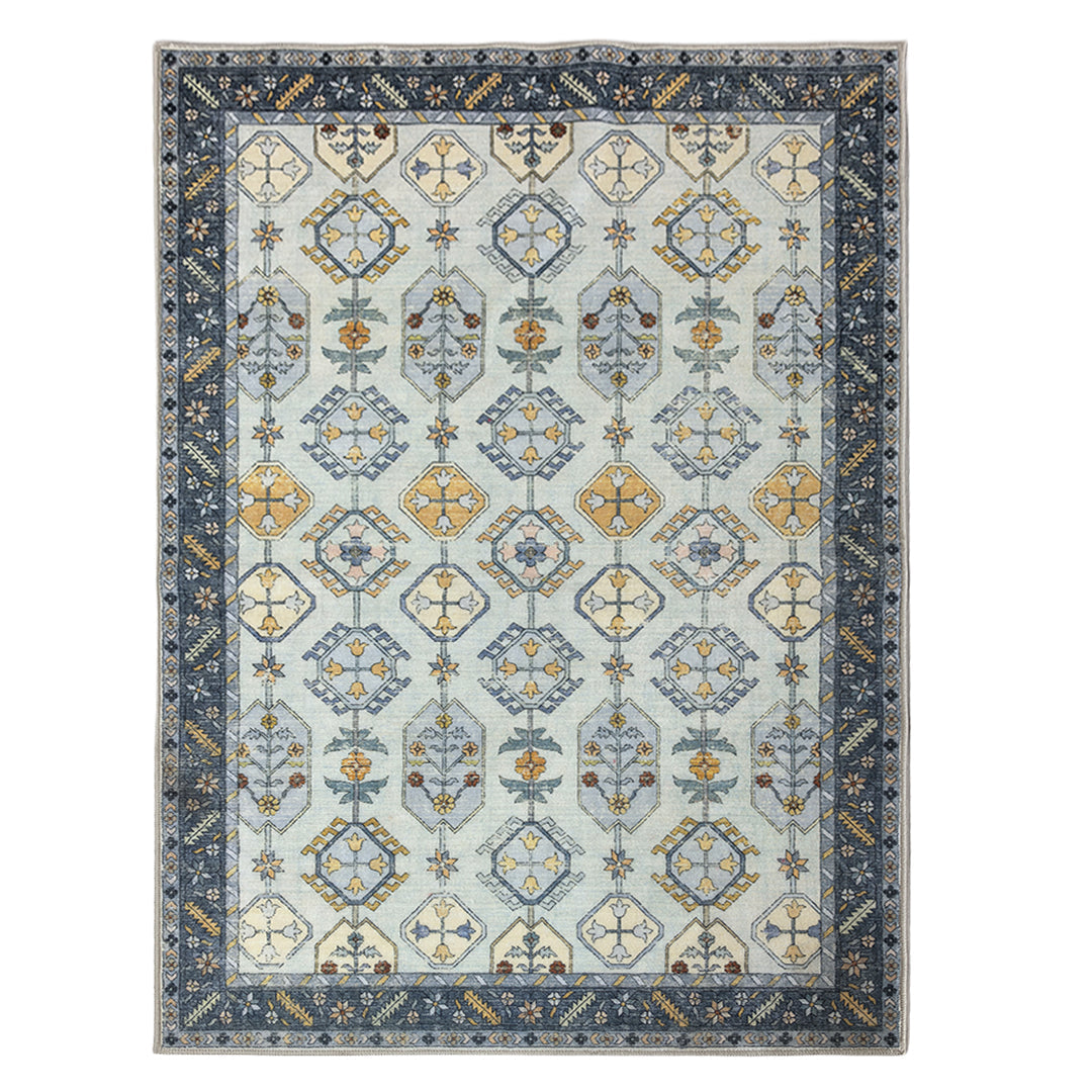 Muddy Mat Muddy Carpet Celeste Washable Area Rugs for Living Room, Bedroom & Dining Room – Modern Soft Low Pile Non Slip Carpet – Pet Friendly Waterproof Foldable Rugs for Home