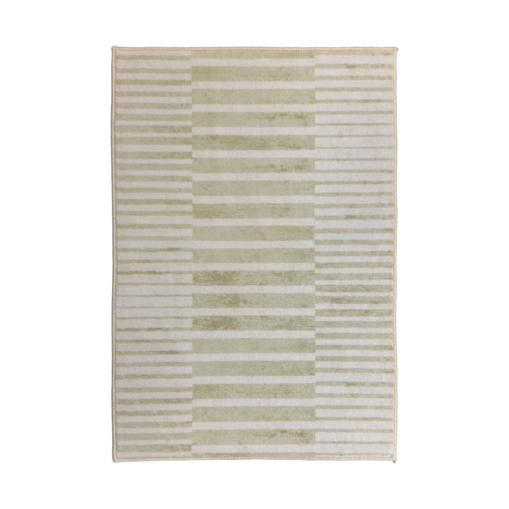 Muddy Mat Muddy Carpet Creamline Washable Area Rugs for Living Room, Bedroom & Dining Room – Modern Soft Low Pile Non Slip Carpet – Pet Friendly Waterproof Foldable Rugs for Home