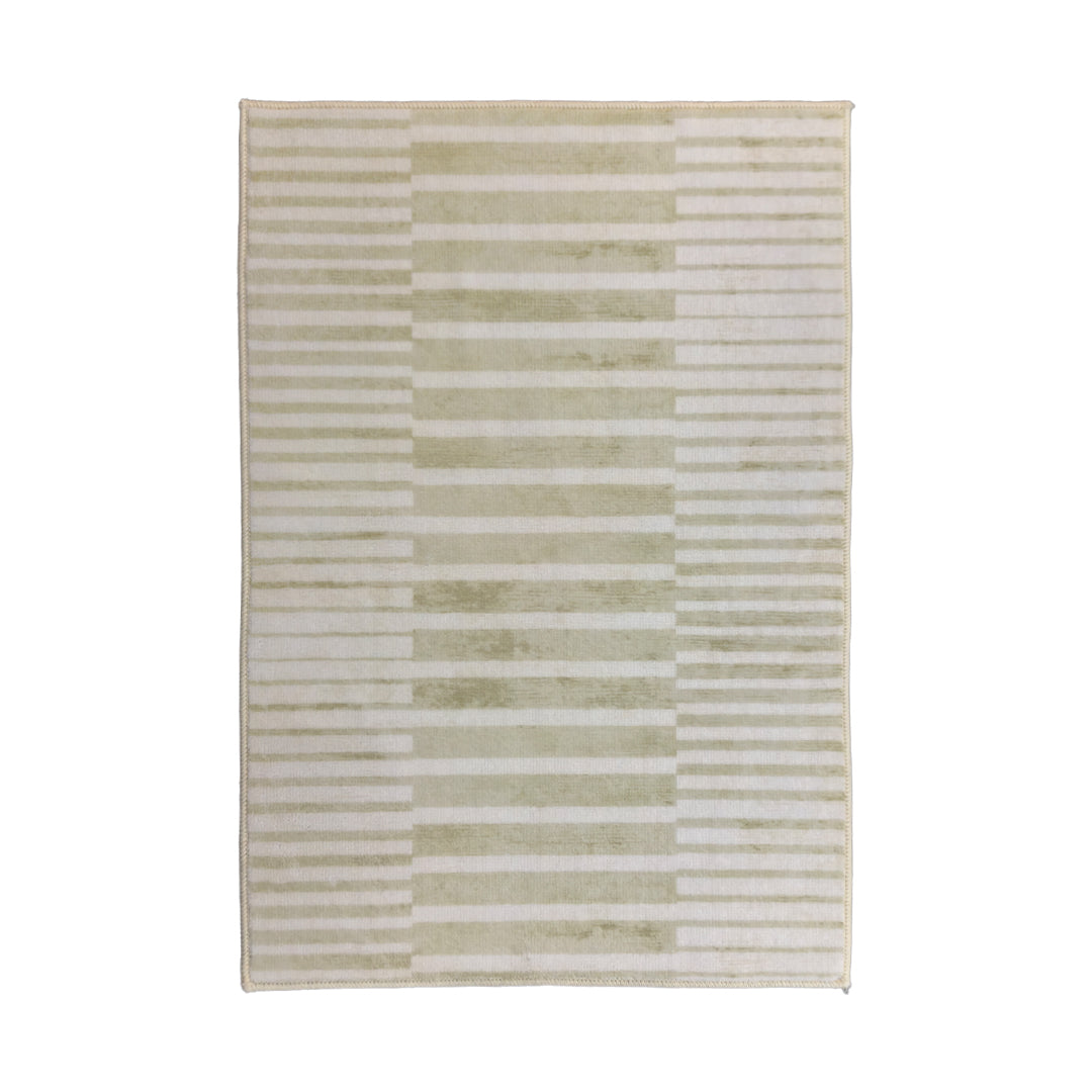 Muddy Mat Muddy Carpet Creamline Washable Area Rugs for Living Room, Bedroom & Dining Room – Modern Soft Low Pile Non Slip Carpet – Pet Friendly Waterproof Foldable Rugs for Home