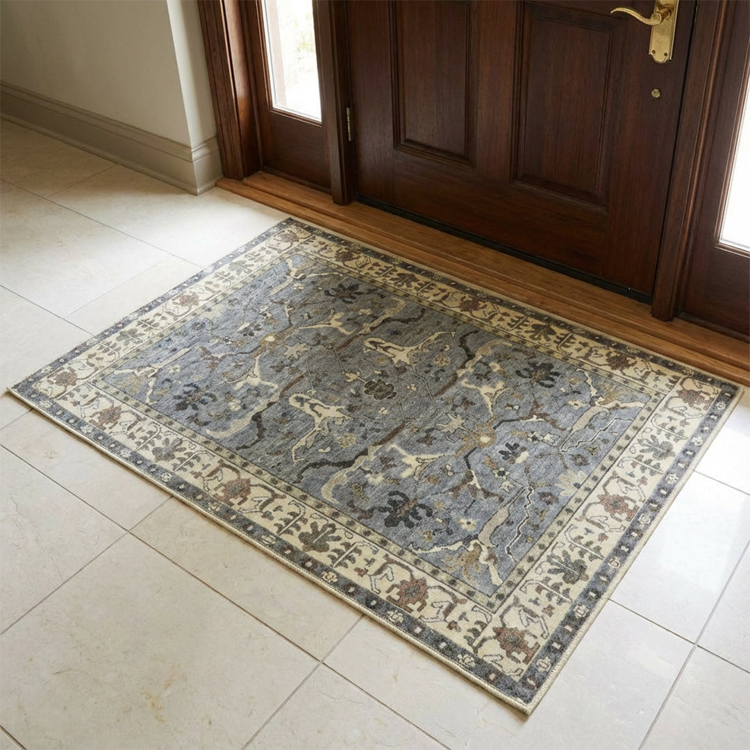Muddy Mat Muddy Carpet Duskfall Washable Area Rugs for Living Room, Bedroom & Dining Room – Modern Soft Low Pile Non Slip Carpet – Pet Friendly Waterproof Foldable Rugs for Home